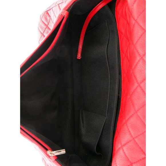 *** SOLD *** Chanel XXL Airline Flap Bag red Gold - Picture 5 of 11